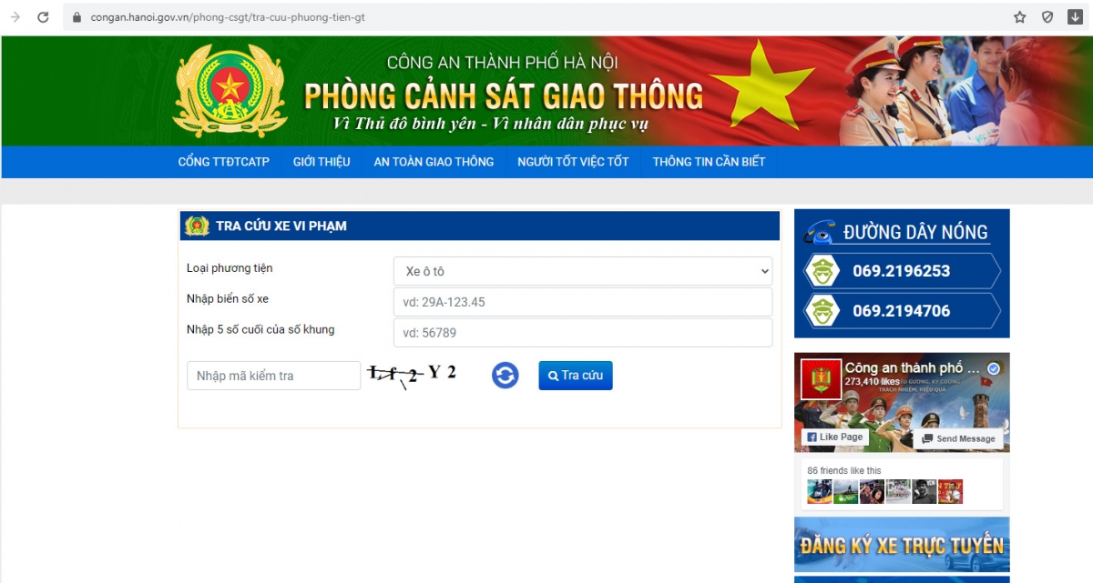 Hướng dẫn cách tra cứu xe bị phạt nguội ở Hà Nội
