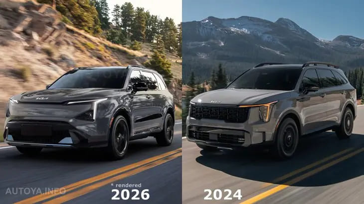 Kia Sorento PHEV mới được phát hiện chạy thử tại Hàn Quốc vào cuối tháng 2 vừa qua - Ảnh cắt từ video, nguồn: Healer TV
