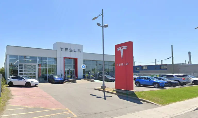 Một cửa hàng của Tesla ở Montreal, Quebec, Canada. Ảnh: Google Maps