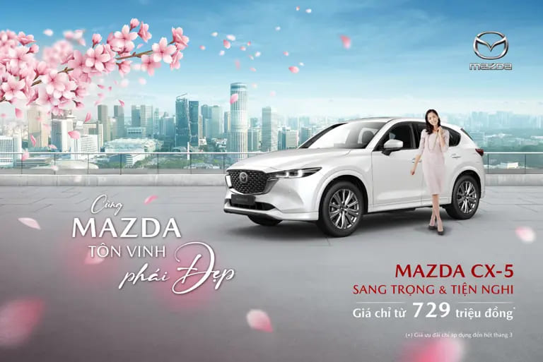 Mazda CX-5 với thiết kế sang trọng và tiện nghi được khách hàng tin tưởng lựa chọn. Ảnh: Thaco Auto